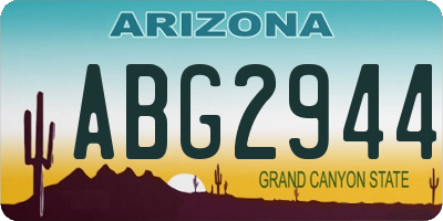 AZ license plate ABG2944