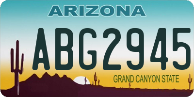AZ license plate ABG2945