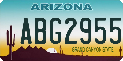 AZ license plate ABG2955