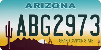 AZ license plate ABG2973