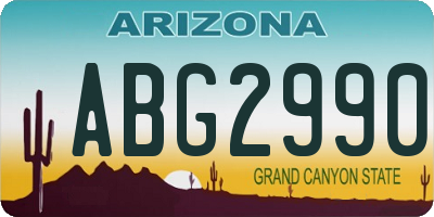 AZ license plate ABG2990