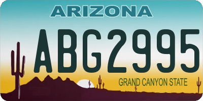 AZ license plate ABG2995
