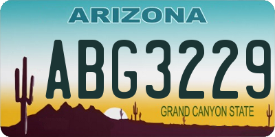 AZ license plate ABG3229