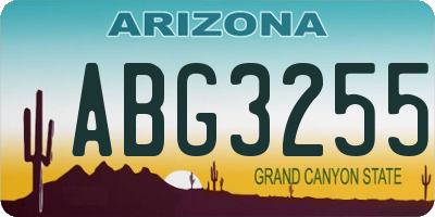AZ license plate ABG3255