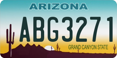 AZ license plate ABG3271