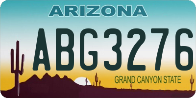 AZ license plate ABG3276