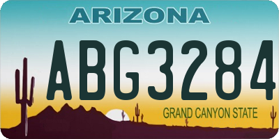 AZ license plate ABG3284
