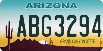 AZ license plate ABG3294