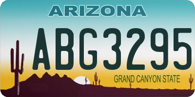 AZ license plate ABG3295