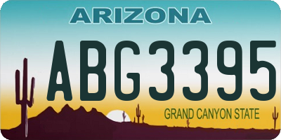 AZ license plate ABG3395