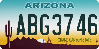 AZ license plate ABG3746