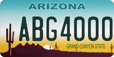 AZ license plate ABG4000