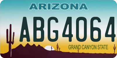 AZ license plate ABG4064