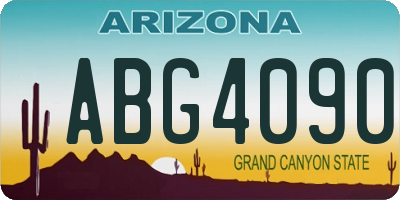 AZ license plate ABG4090