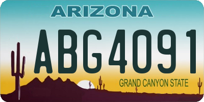 AZ license plate ABG4091