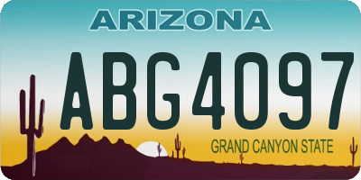 AZ license plate ABG4097