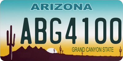 AZ license plate ABG4100