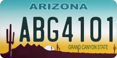 AZ license plate ABG4101