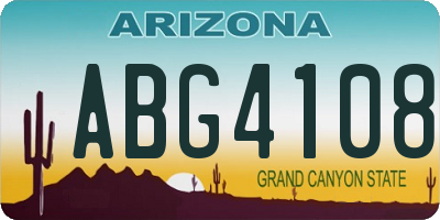 AZ license plate ABG4108