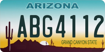 AZ license plate ABG4112