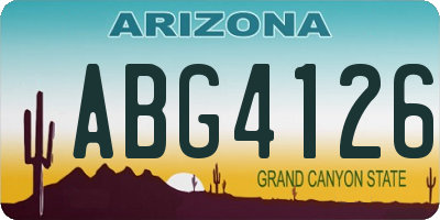 AZ license plate ABG4126