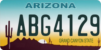 AZ license plate ABG4129