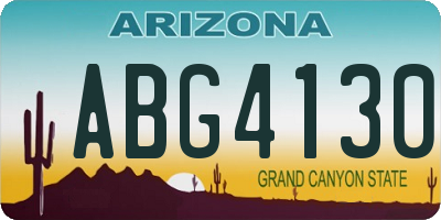 AZ license plate ABG4130