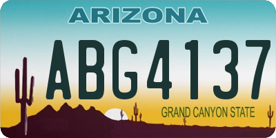AZ license plate ABG4137