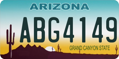 AZ license plate ABG4149