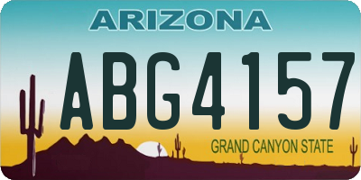AZ license plate ABG4157