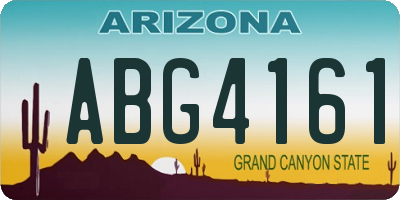 AZ license plate ABG4161