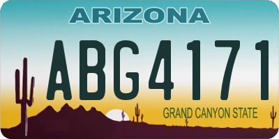 AZ license plate ABG4171