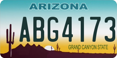 AZ license plate ABG4173