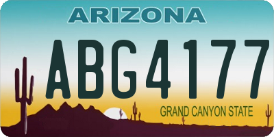 AZ license plate ABG4177