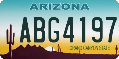 AZ license plate ABG4197