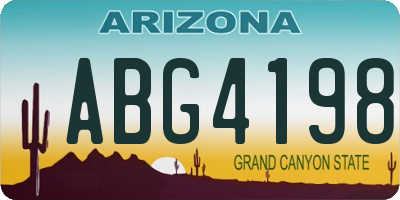 AZ license plate ABG4198