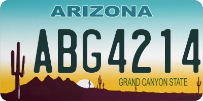 AZ license plate ABG4214
