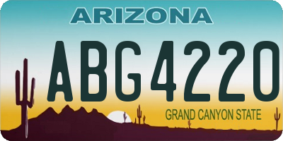 AZ license plate ABG4220