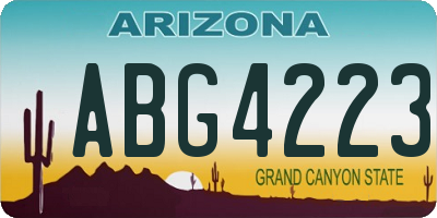 AZ license plate ABG4223