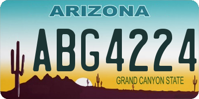 AZ license plate ABG4224