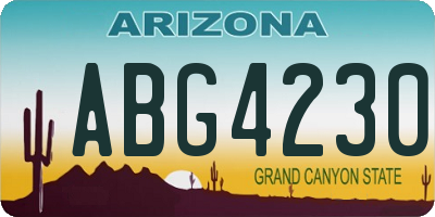 AZ license plate ABG4230