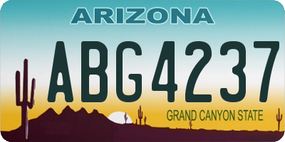 AZ license plate ABG4237