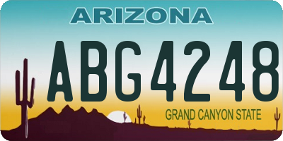 AZ license plate ABG4248
