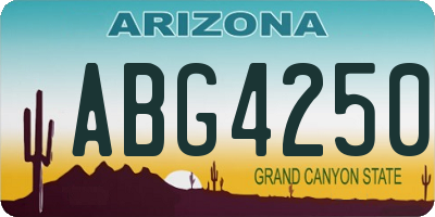 AZ license plate ABG4250