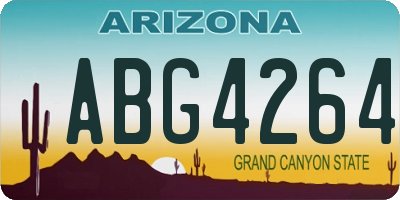 AZ license plate ABG4264