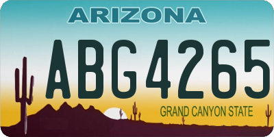 AZ license plate ABG4265