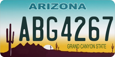 AZ license plate ABG4267