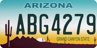 AZ license plate ABG4279