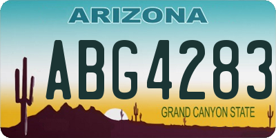AZ license plate ABG4283