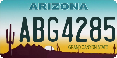 AZ license plate ABG4285